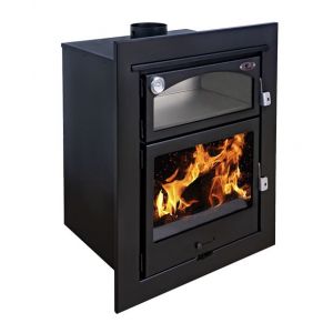 Eider Biomasa Po&ecirc;le &agrave; bois - 10,2 kW - mod&egrave;le INSERT ASTON - jusqu'&agrave; 225 m&sup3; - H.97 x l.73,5 x P.50 cm - Classe &eacute;nerg&eacute;tique A
