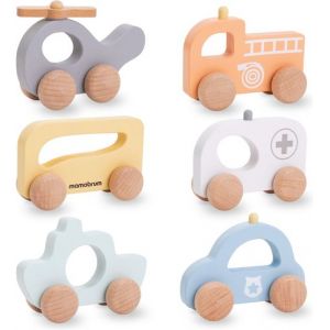 Voiture Enfant bois, - Jouet en bois voitures, h&eacute;licopt&egrave;re, bateau, Ambulance, Camion Pompier