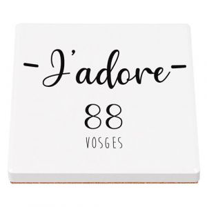 Sous Verre C&eacute;ramique (1 unit&eacute;) - Fabulous - J'Adore 975 Departement Saint Pierre Et Miquelon (100 x 100 mm)