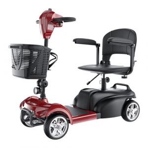 Scooter &eacute;lectrique X02-4 Roues-Autonomie de 25 km-3 Vitesses-Phare et Klaxon Inclus-136 kg-Si&egrave;ge Pivotant-Scooter de Mobilit&eacute;