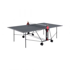 sponeta table de tennis de table compacte - usage extérieur - gris et noir