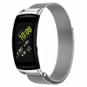 Strap-it Bracelet Milanais - compatible pour Samsung Gear Fit 2 / Fit 2 Pro (argent)