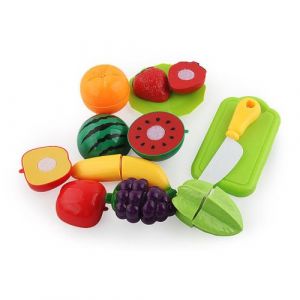 Enfants en Plastique Fruits Couper Les L&eacute;gumes Jouets Set &Eacute;ducation Pretend Jouet Gjj207