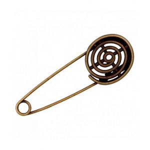 Epingle à Kilt spirale brute Laiton vieilli 75 MM X 1 - Union Knopf(...) - Marron