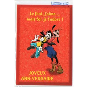 Carte d'anniversaire dingo et goofy (ref:42) - disney