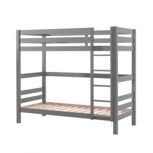 SLEEPY - Lit Superpos&eacute; H180 Laqu&eacute; Gris 90x200cm - Altobuy