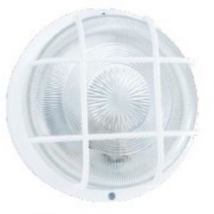 Zenitech - Hublot rond en verre &Oslash;20cm + grille E27 IP44