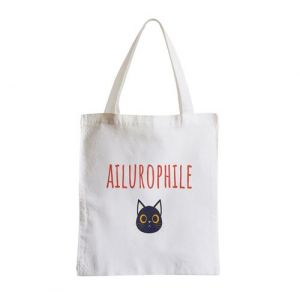 Grand sac pour shopping Ailurophile passion chat