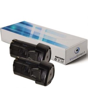 Lot de 2 batteries pour Black et Decker GKC108 scie &eacute;lagueuse 1500mAh 10.8V - Visiodirect -