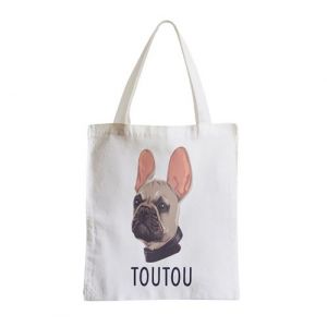Grand sac pour shopping Toutou expression chien