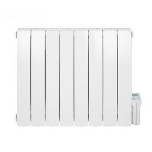Radiateur électrique à inertie fluide 1500W DELTACALOR Telica cintré horizontal