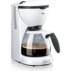 cafetière électrique de 1,2L pour 10 tasses 1100w Acier Blanc Braun