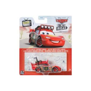 Coffret voiture cars voiture flash mcqueen chercheur de cr&eacute;ature fantastiques - set v&eacute;hicule miniature + 1 carte tigre