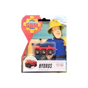 Coffret sam le pompier véhicule en métal hydrus 4 x 4 de pompier rouge 6 cm - set voiture miniature + 1 carte tigre