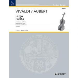 Partitions classique SCHOTT VIVALDI ANTONIO - LARGO/PRESTO - VIOLIN AND PIANO Violon