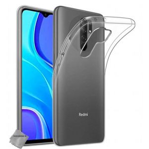 Coque silicone gel fine pour Xiaomi Redmi 9 + film ecran - TPU TRANSPARENT - htdmobiles