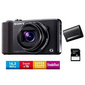 Sony Cyber-shot DSC-HX9V Noir (Photo 3D) + Etui + Carte SDHC 4 Go