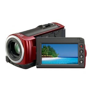 Sony Handycam HDR-CX105E - Caméscope - 1080i - 2.36 MP - 10x zoom optique - Carl Zeiss - flash 8 Go - carte Flash - rouge