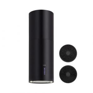 Klarstein Beretta Hotte aspirante &icirc;lot - d&eacute;bit d&acute;air 650m&sup3;/h - 3 vitesses - Filtres recyclage inclus - Noir