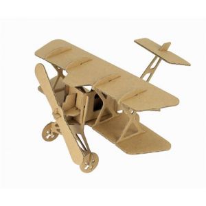 Puzzle 3D - Avion - 13x16,5x9cm - - maquette carton à monter, décorer, colorier