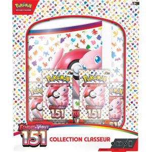 Carte à collectionner Pokémon Collection Classeur Ecarlate et Violet 151 + 4 Boosters
