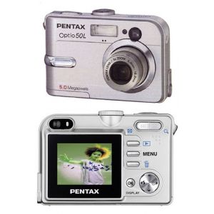 Pentax Optio 50L + carte SD 128 Mo + &eacute;tui