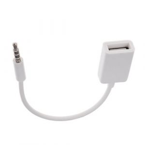 CABLING® Câble audio jack mâle 3.5 mm vers USB 2.0 femelle auxiliaire pour MP3 Radio voiture