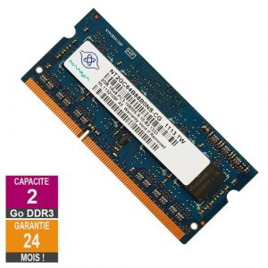 Barrette M&eacute;moire 2Go RAM DDR3 Nanya NT2GC64B88B0NS-CG SO-DIMM PC3-10600 1333MHz 1Rx8