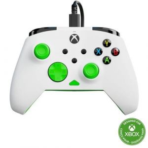 Manette de jeu - Xbox Series X S, Xbox One et PC - Rematch Core - RGB - Filaire - Blanc / Vert -