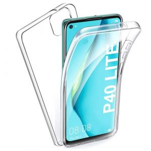 Coque 360 degr&eacute;s pour Huawei P40 LITE Protection int&eacute;grale arri&egrave;re PC Case et Avant TPU Transparente