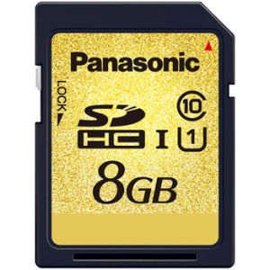 Panasonic série Gold Carte mémoire SDHC 8 Go UHS-I / Class10