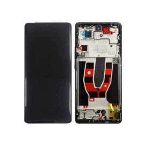 Original Ecran LCD et Vitre Tactile Pulled avec Châssis Noir pour OPPO Reno 10 5G.