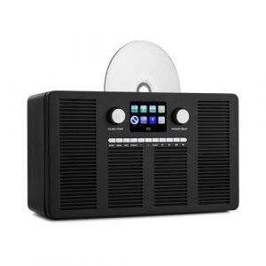 auna Vertico - Radio Internet avec lecteur CD , tuner IR / DAB + / FM , écran HCC 2,4 - Noir