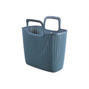 Curver Knit-Lily - Panier de courses - Bleu - 41x20x45cm - Plastique - (lot de 3).