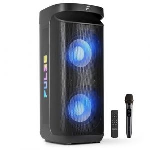 Fenton Pulse200 Enceinte de Soir&eacute;e Lumineuse Bluetooth - 400 Watts, Batterie Longue Autonomie 12H, R&eacute;sistance aux &Eacute;claboussures IPX4