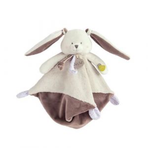 BABY NAT Les layettes - Doudou lapin 25cm - gris