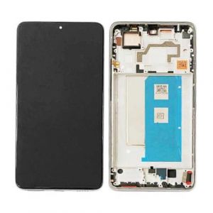 Ecran LCD et Vitre Tactile avec Châssis Blanc pour Xiaomi Poco F5 Pro 5G (Original Pulled)