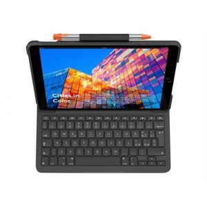 Logitech Slim Folio - Clavier et &eacute;tui - sans fil - Bluetooth - QWERTY - Italien - graphite - pour Apple 10.5-inch iPad Air (3&egrave;me g&eacute;n&eacute;ration)