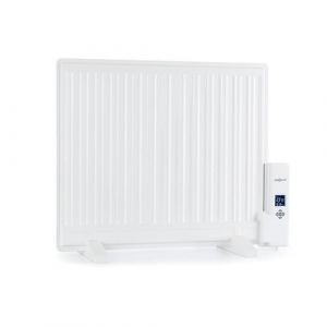 oneConcept Wallander Radiateur &agrave; bain d'huile - chauffage mural ou mobile - &eacute;cran LED - 600W - blanc