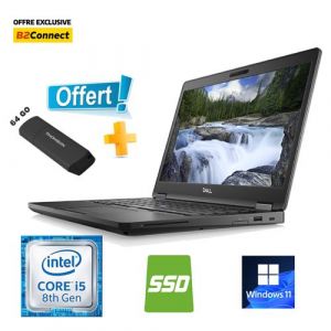 PC Portable Dell Latitude 5490 Intel CORE i5-8250U RAM 8Go Disque SSD 512Go Windows 11 Clé USB 3.0 Thomson 64Go offerte