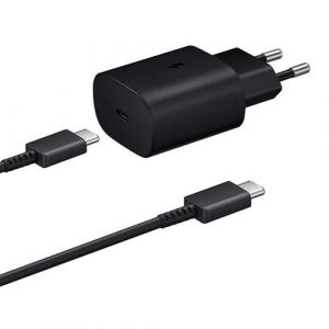 Chargeur Secteur Rapide 25W avec Cable de charge USB-C Type C pour Huawei P smart Pro 2019/Huawei P smart 2021- Noir-Visiodirect