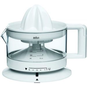 Presse Agrumes Braun CJ3000 TributeCollection Electrique Rotation Multidirectionnelle 350 ml 20W Blanc