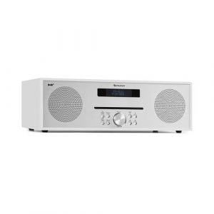 auna Silver Star CD-DAB Radio DAB DAB+ Lecteur CD Bluetooth USB AUX - blanc