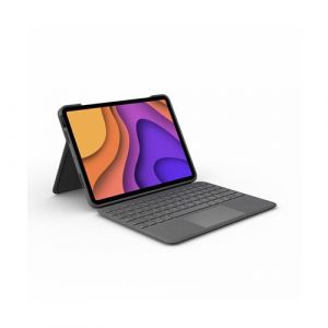 Logitech Folio Touch - Clavier et étui - avec trackpad - rétroéclairé - Apple Smart connector - QWERTY - Espagnol - gris oxford - pour Apple 10.9-inch iPad Air (4ème génération, 5ème génération)