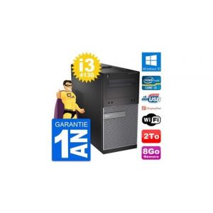 Pc tour dell optiplex 3020 intel core i3-4130 ram 8go disque 2to windows 10 wifi
