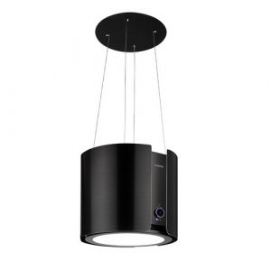 Hotte d'îlot Skyfall Smart Ø45 cm recirculation d'air 402 m³/h LED noire