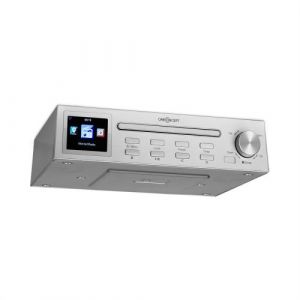 oneConcept Streamo Chef radio de cuisine lecteur CD BT HCC Display 2,4 argent