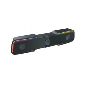 Barre de son stéréo 2.0 sans fil gaming Alpha Omega Players Alfes Illuminée Noir