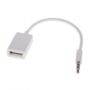 Cable adaptateur jack 3. 5mm male aux audio plug vers usb 2. 0 femelle car mp3