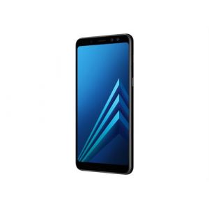Samsung Galaxy A8 (2018) - 4G smartphone - double SIM - RAM 4 Go / Mémoire interne 32 Go - microSD slot - écran OEL - 5.6" - 2220 x 1080 pixels - rear camera 16 MP - 2x front cameras 16 MP, 8 MP - noir